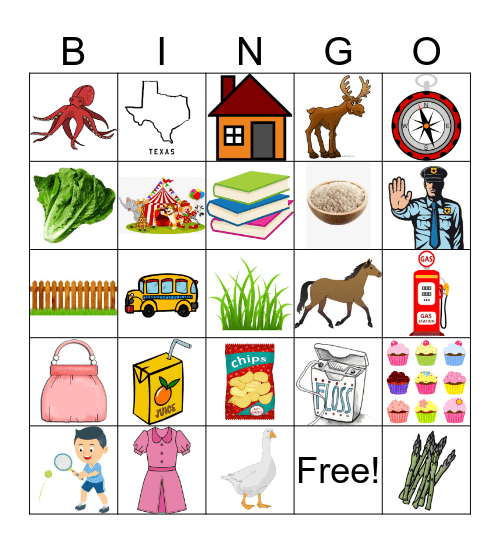 Final /s/ Articulation Bingo Card