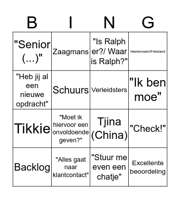 De Bosche Bollen Bingo Kaart Bingo Card