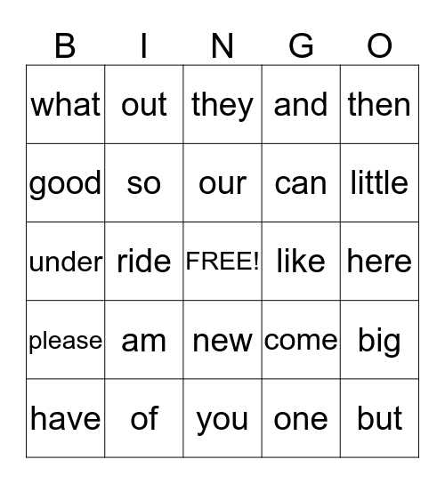 Ed's Bingo Card
