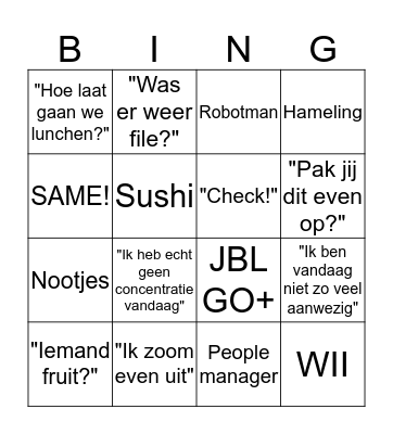 De Bosche Bollen Bingo Kaart Bingo Card