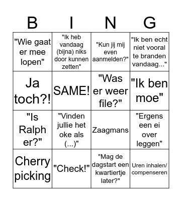 De Bosche Bollen Bingo Kaart Bingo Card