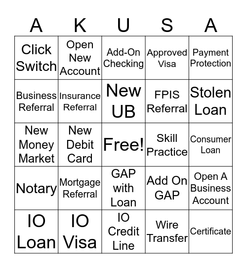 BINGO - ALASKA USA STYLE Bingo Card