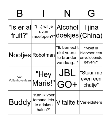 De Bosche Bollen Bingo Kaart Bingo Card