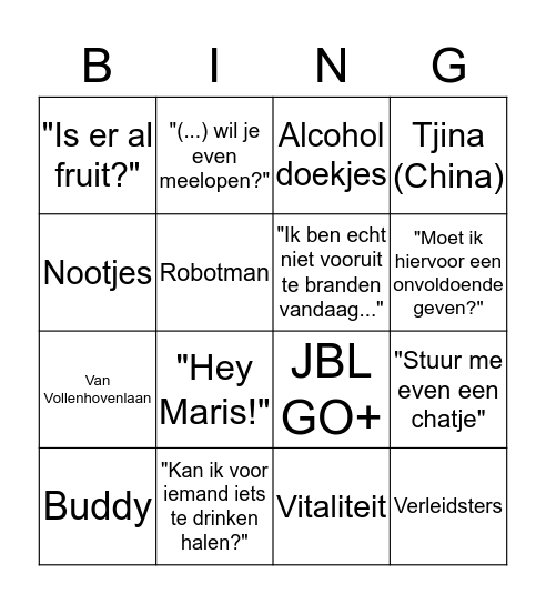 De Bosche Bollen Bingo Kaart Bingo Card