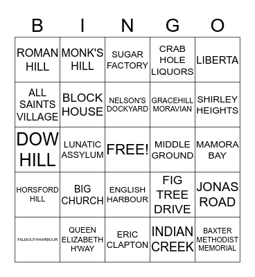 ANTIGUA DAY WITH VELLIE Bingo Card