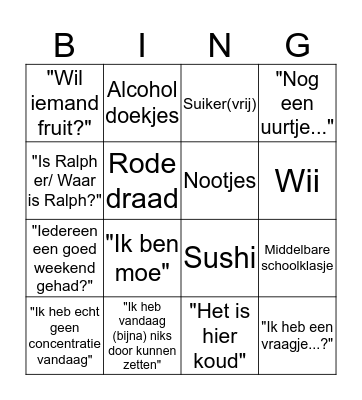 De Bosche Bollen Bingo Kaart Bingo Card