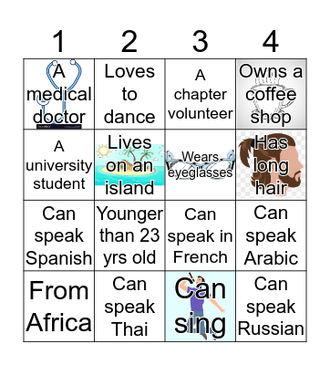 Youth Workshop BINGO Card