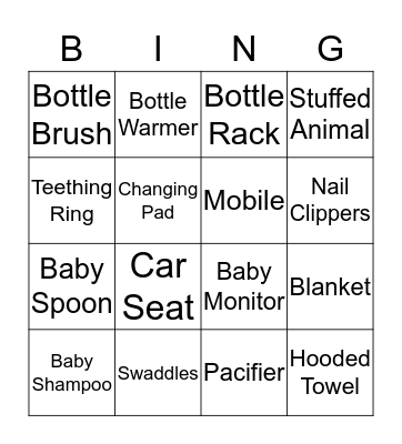 BABY BINGO Card