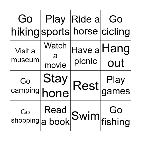 Bingo Card