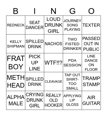 SENECA STREET BINGO! Bingo Card