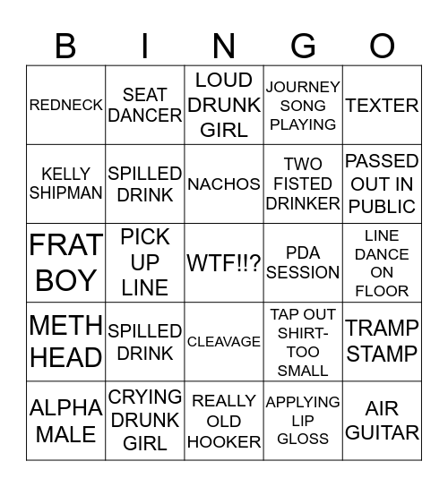 SENECA STREET BINGO! Bingo Card