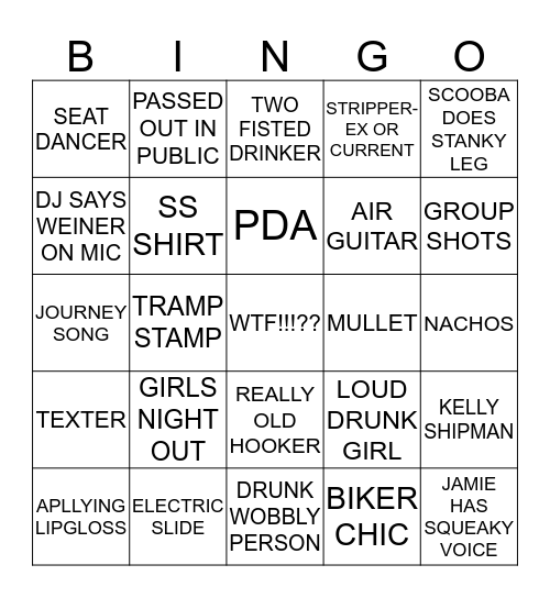 SENECA STREET BINGO Card