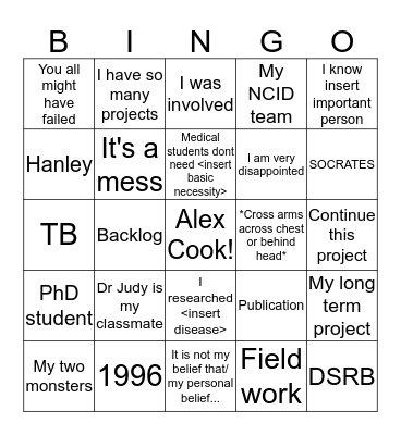 DM Bingo! Bingo Card