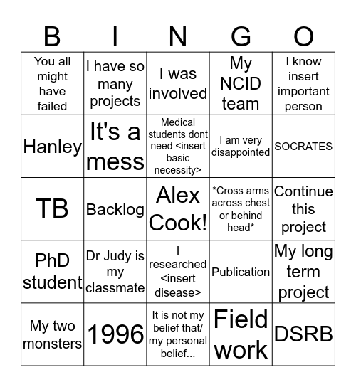 DM Bingo! Bingo Card