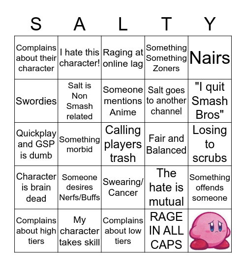 We salty in this sea! Bingo Card