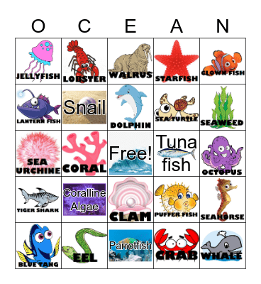 OCEAN BINGO Card