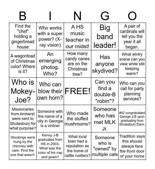 Birthday Bingo Card