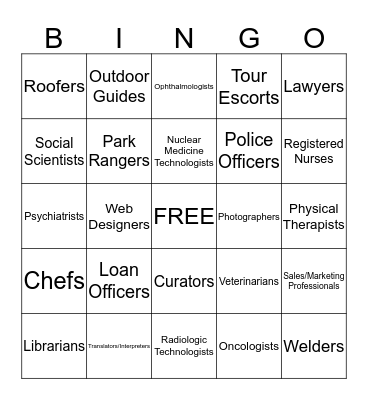 GEAR UP Bingo Card