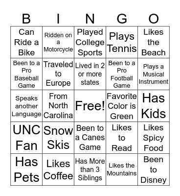 Wake County LPO Bingo Card