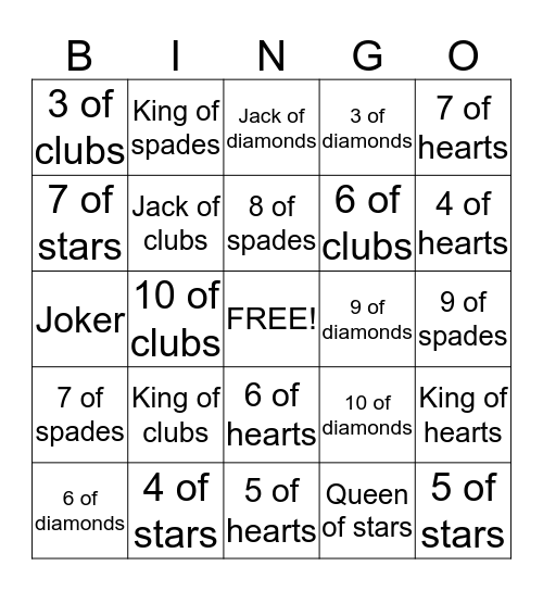 5 Crown Bingo Card