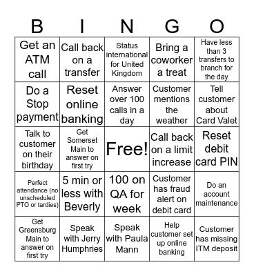 ******BINGO***** Bingo Card