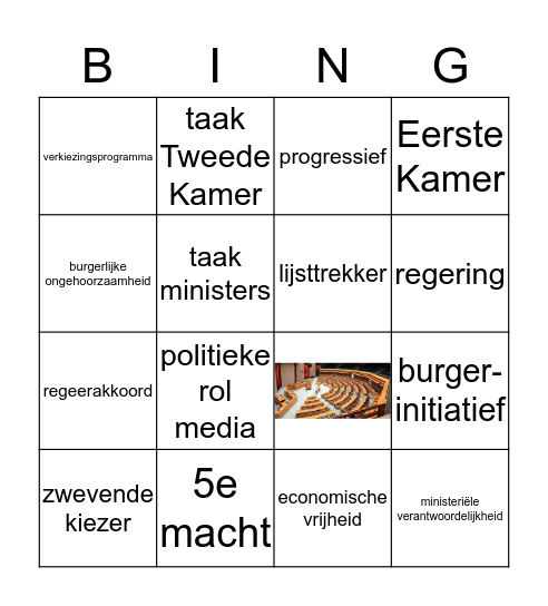 Parlementaire democratie Bingo Card
