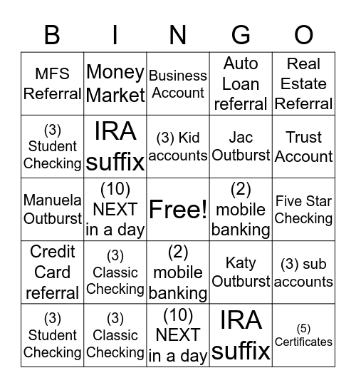 BINGO Card