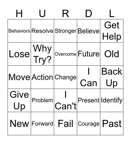 Jumping Hurdles Bingo Card