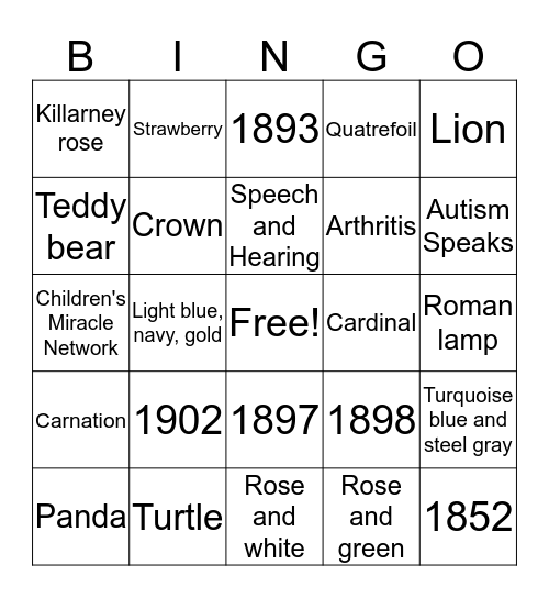 Panhellenic Bingo Card
