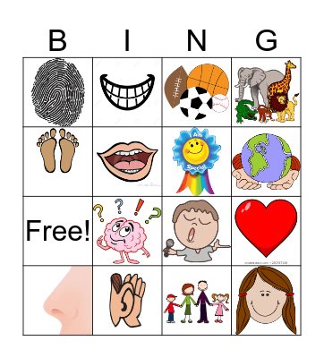 God Created You Bingo Card