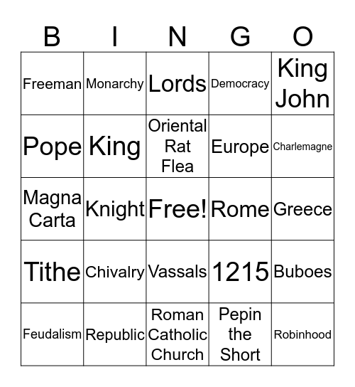 BINGO Card