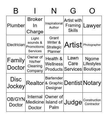 NETWORKING  Bingo Card