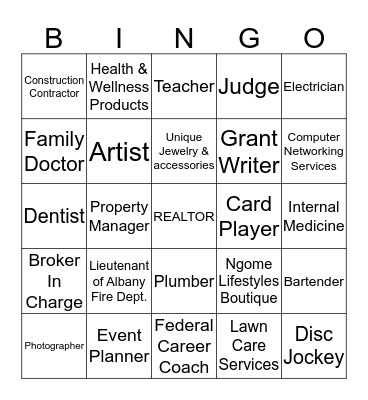 NETWORKING Bingo Card