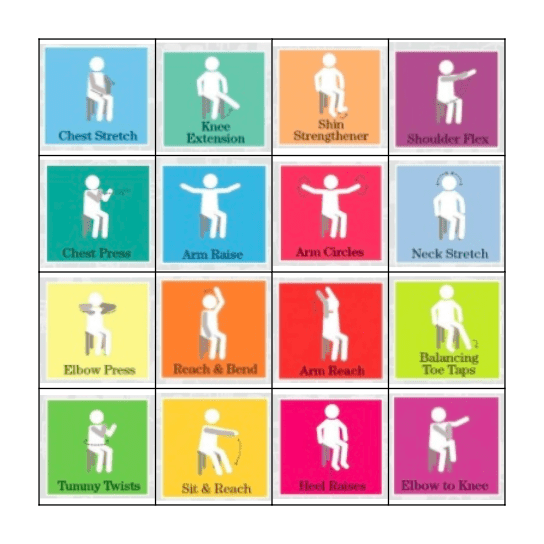 Chair Activity Bingo Card