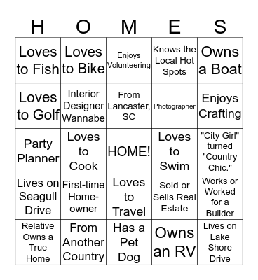 Edgewater Bingo Card