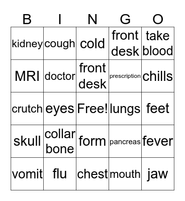 Medicine Review Bingo Card