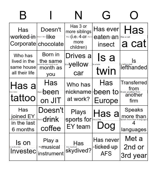FSA Assurance Communications Bingo Card