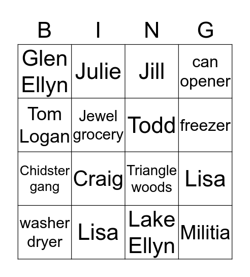 A Girl who owned A City Bingo Card