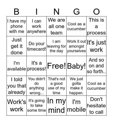 Bingo Card