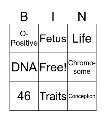 Biology of Heredity  Bingo Card