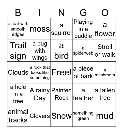 HiB March Bingo!  Bingo Card