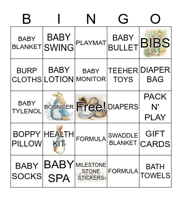 BABY SHOWER Bingo Card