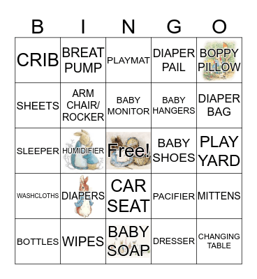 BABY SHOWER Bingo Card