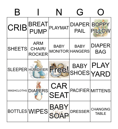 BABY SHOWER Bingo Card