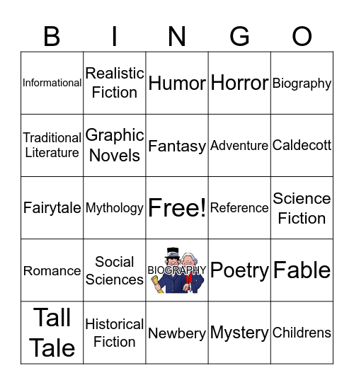 Genre Bingo Card