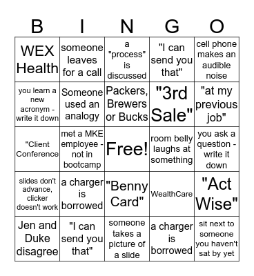 Bootcamp Bingo Card