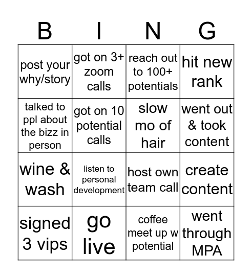 Bingo Babes Bingo Card