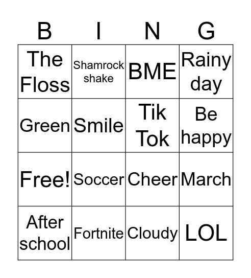 BINGO Card