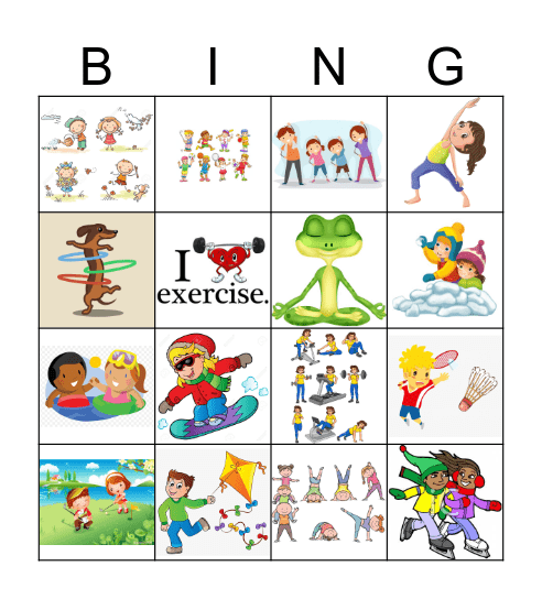 BE ACTIVE Bingo Card