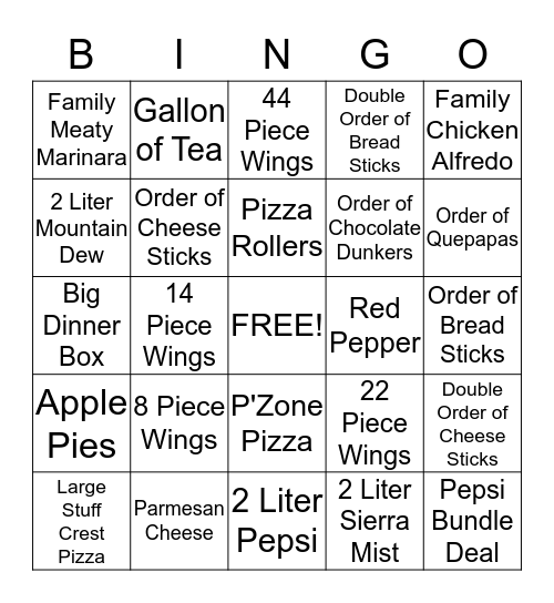 The first 3 people to cover the card with an X wins a Prize!! Bingo Card